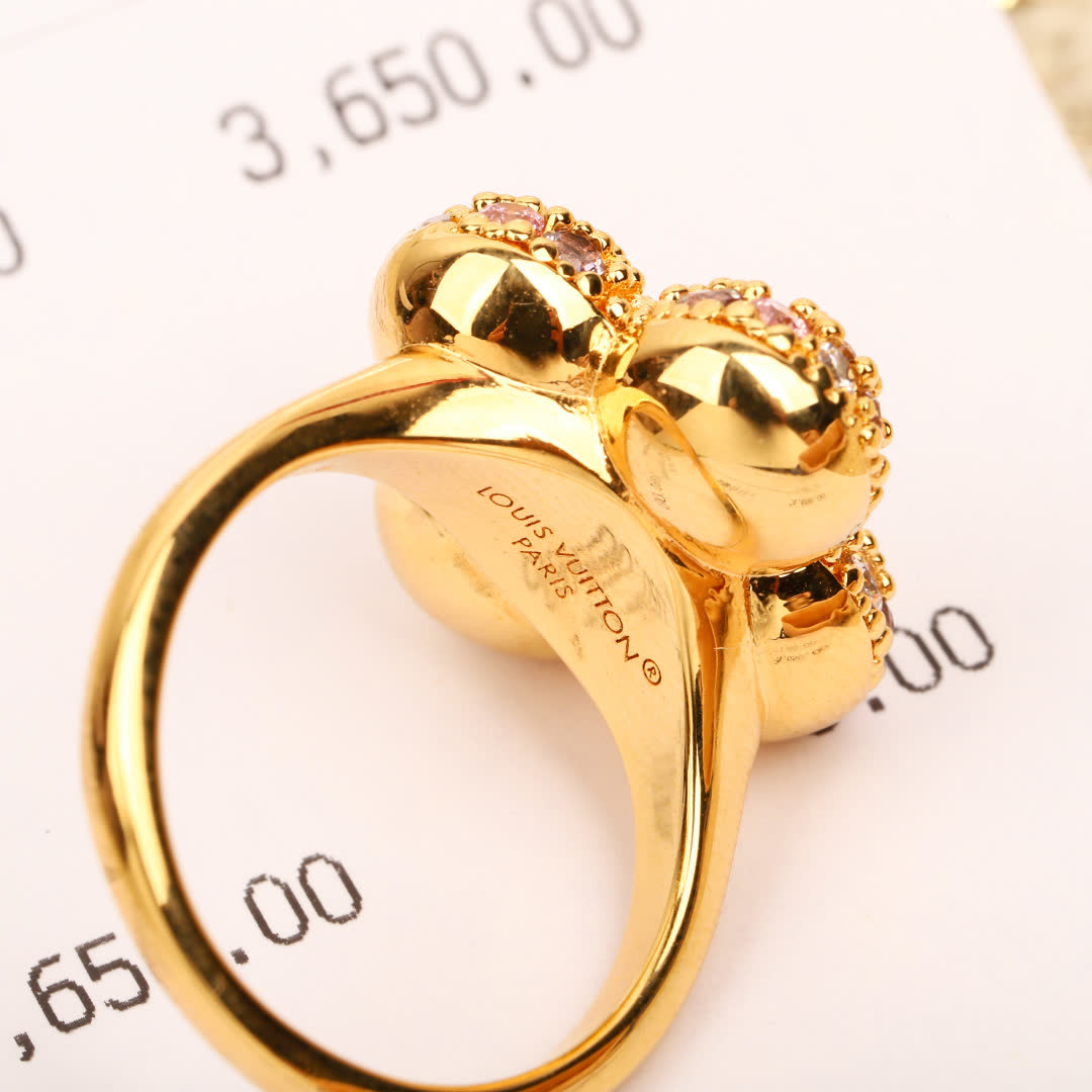 Louis Vuitton Gold Ring with Diamonds